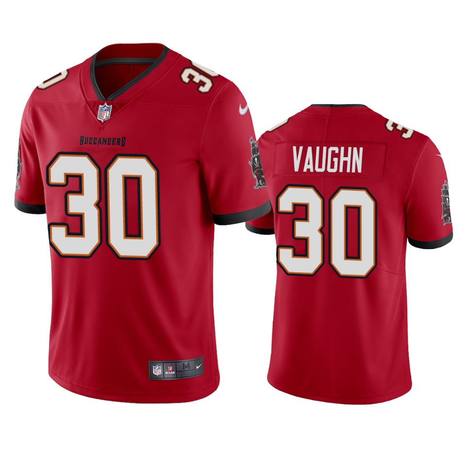 Tampa Bay Buccaneers Men Nike NFL #30 Vaughn Red Vapor Limited Jersey